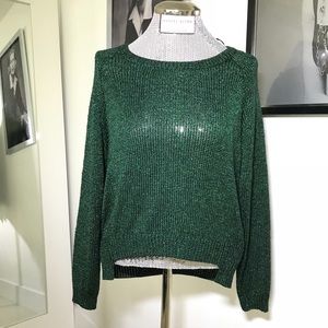green sparkle sweater